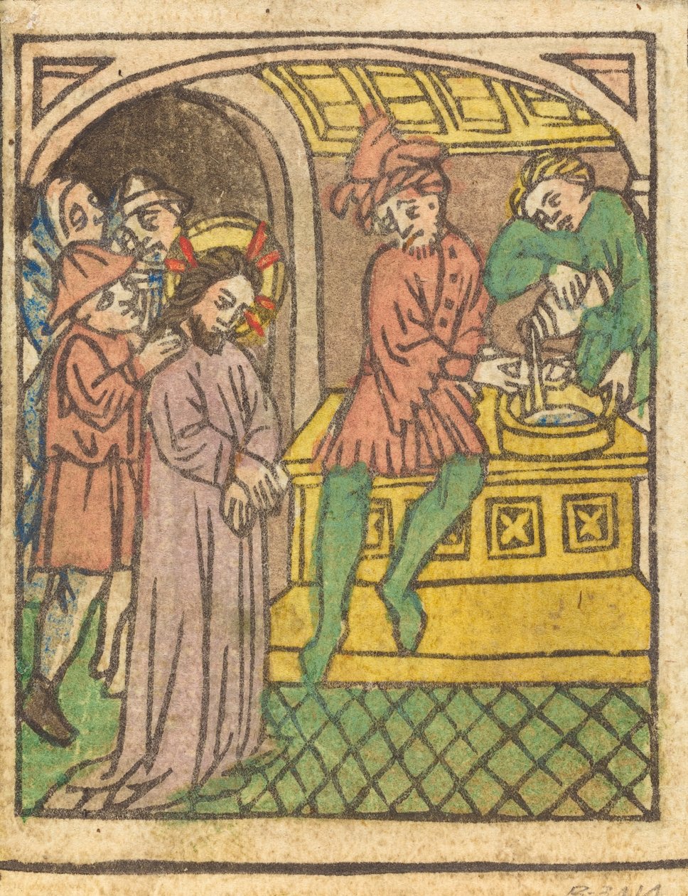 Pilát si myje ruce [recto], c. 14401450. od Unbekannt