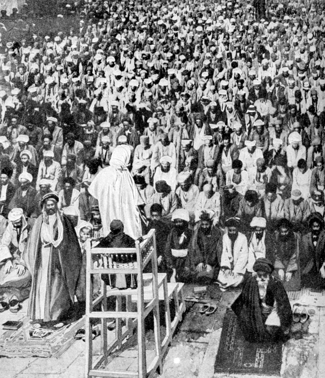 Zbožní muslimové se shromáždili v Durbar of God, Mekka, Saúdská Arábie, 1922 od Unbekannt