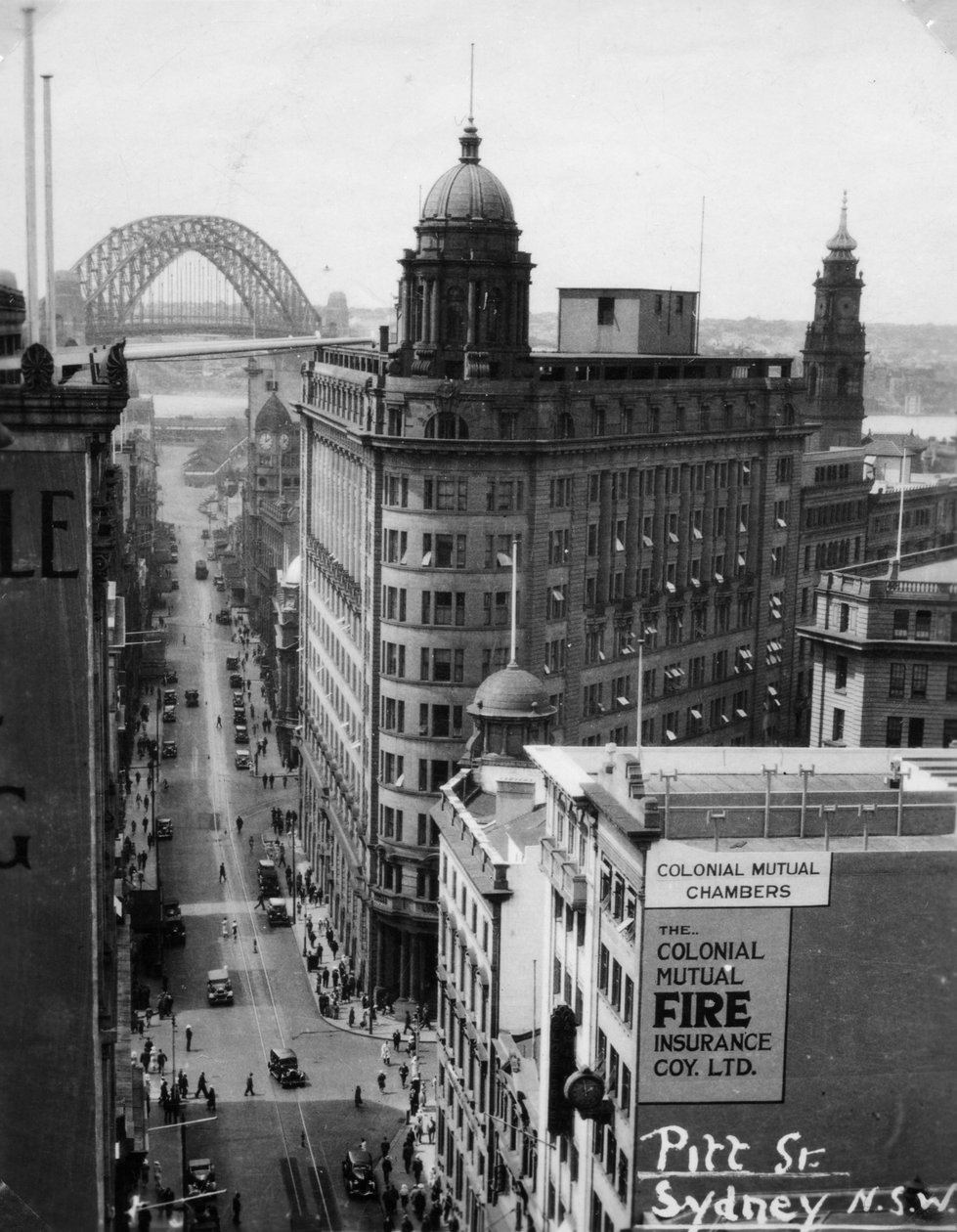 Pitt Street, Sydney, Nový Jižní Wales, Austrálie, 1945 od Unbekannt