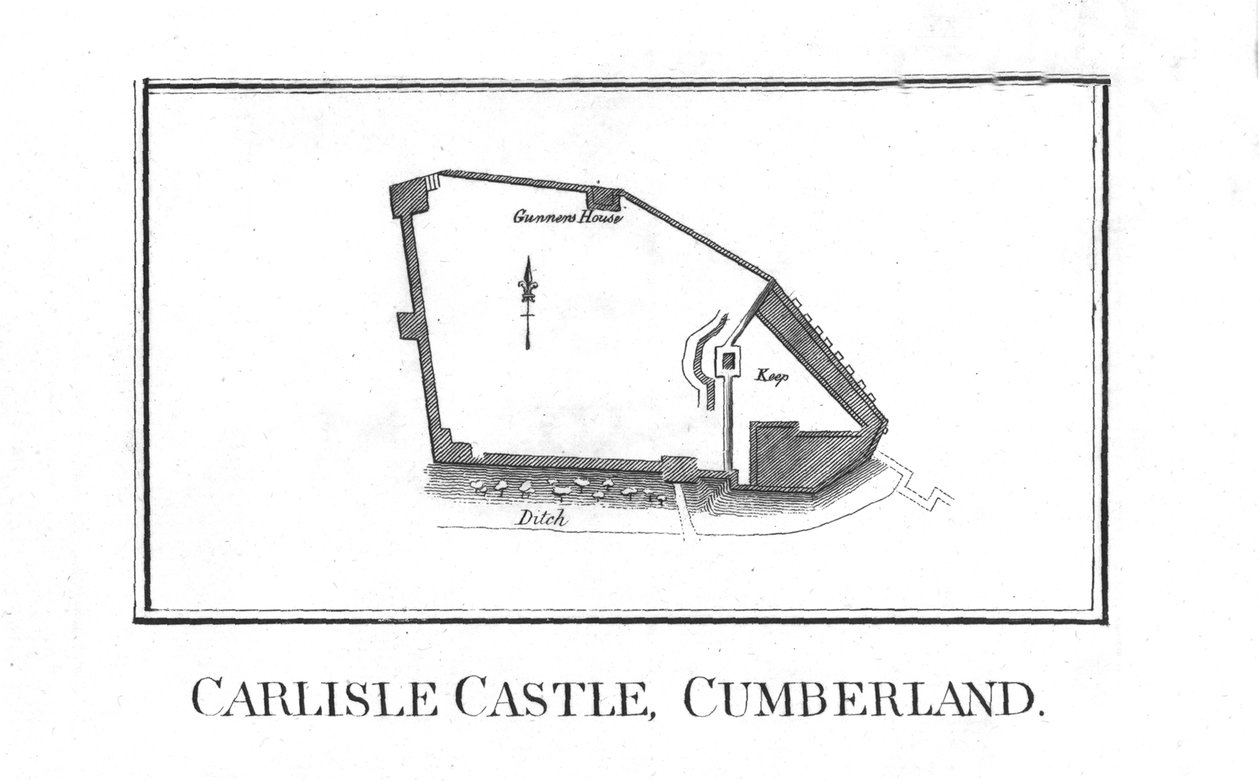 Plán hradu Carlisle, Cumberland, konec 18. století od Unbekannt