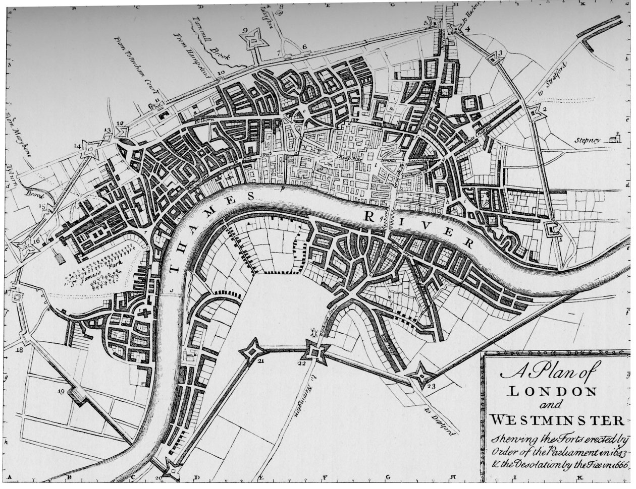 Plán Londýna a Westminsteru, 1749 1903 od Unbekannt