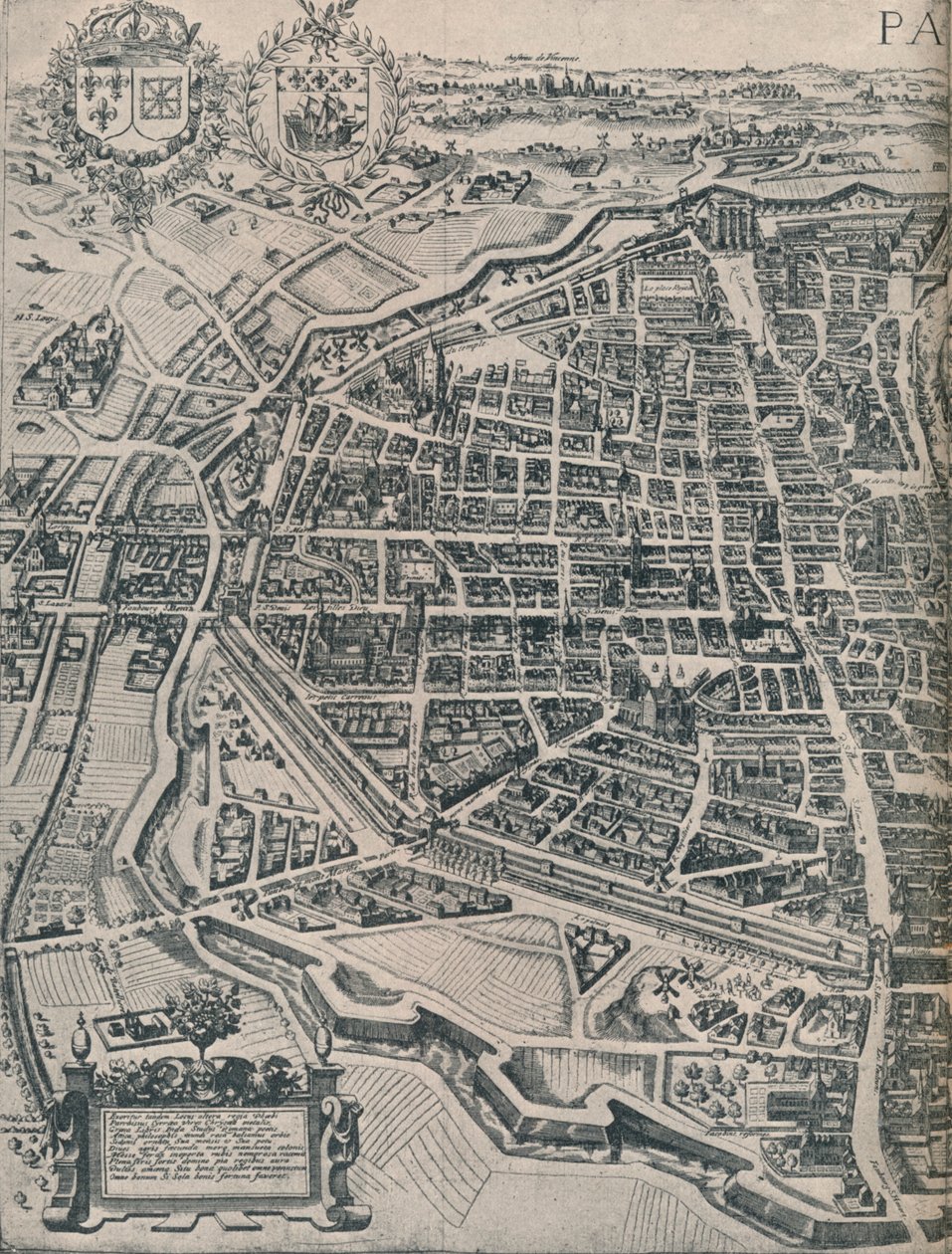 Plán Paříže, c1630 1915 od Unbekannt