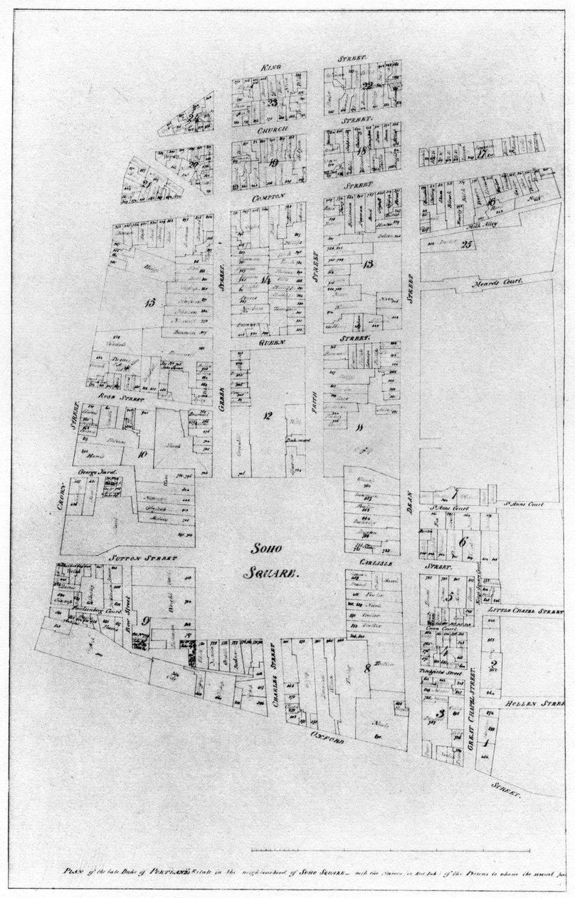 Plán panství vévody z Portlands, Soho Square, Londýn, 1907 od Unbekannt