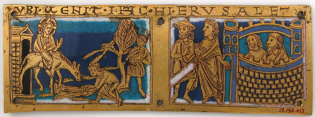 Deska z přenosného oltáře s výjevy z Ježíšova života, německy, ca. 1160-80. od Unbekannt
