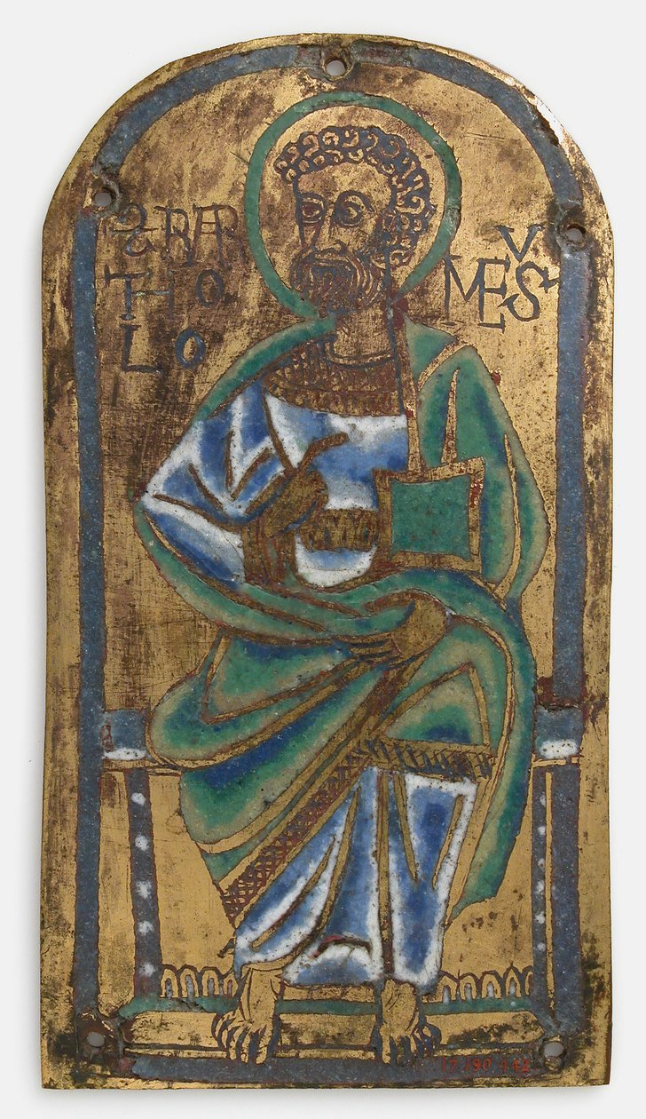Deska sv. Bartoloměje, Dolní Porýní nebo Saská, polovina 12. století. od Unbekannt