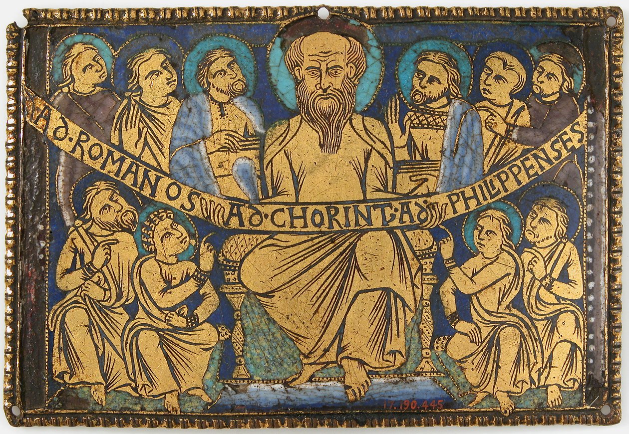 Plaketa se svatým Pavlem a jeho učedníky, Britové, ca. 1160-80. od Unbekannt