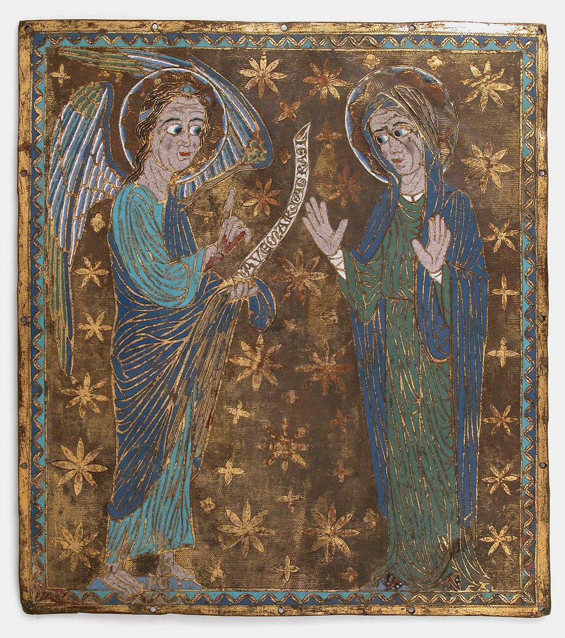 Plaketa se Zvěstováním, katalánská nebo středoitalská, ca. 1200-1225. od Unbekannt