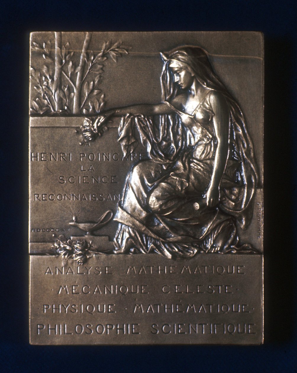 Plaketa připomínající smrt Henriho Poincareho, francouzského matematika, 1912 od Unbekannt