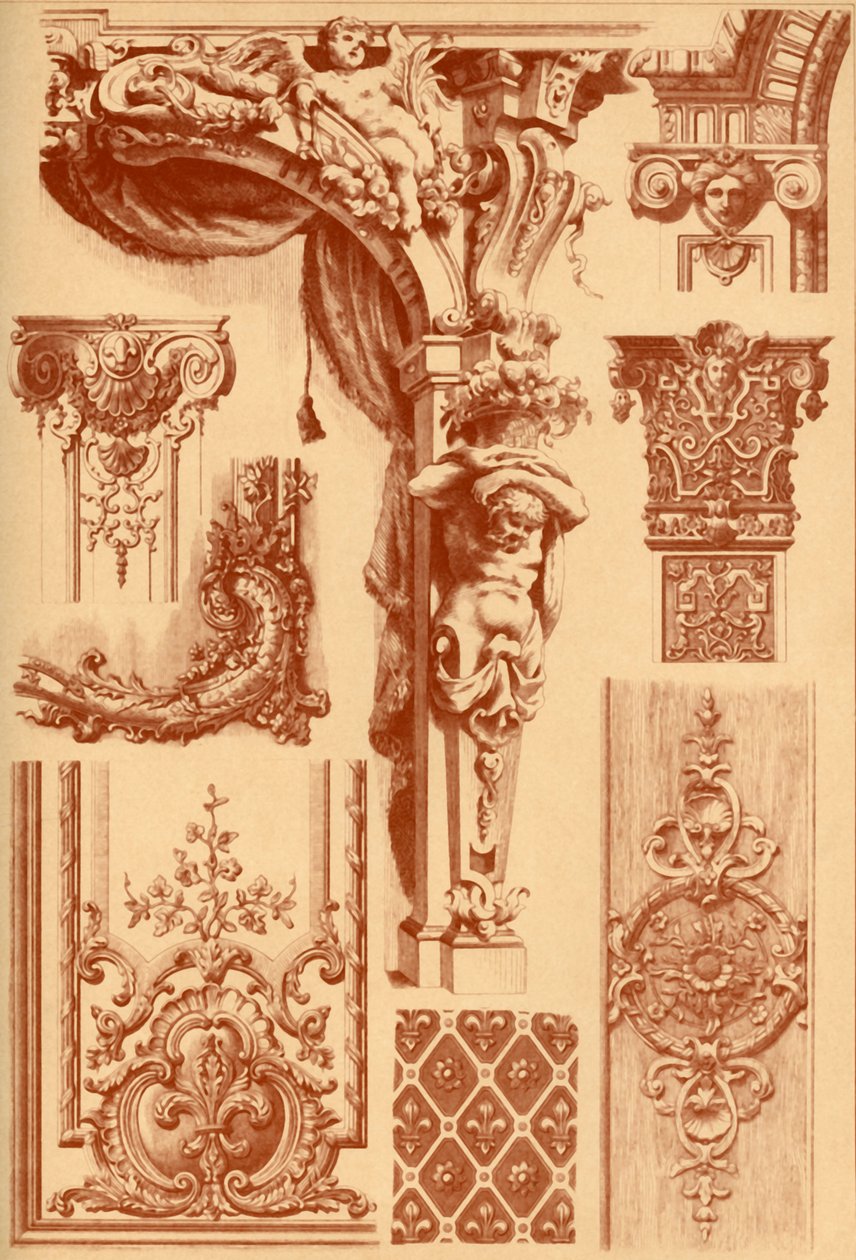 Sádrové ozdoby, Francie, 17. a 18. století, 1898. od Unbekannt