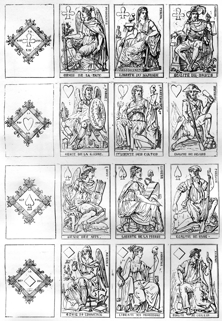 Hrací karty Francouzské republiky, 1790 1882-1884 od Unbekannt