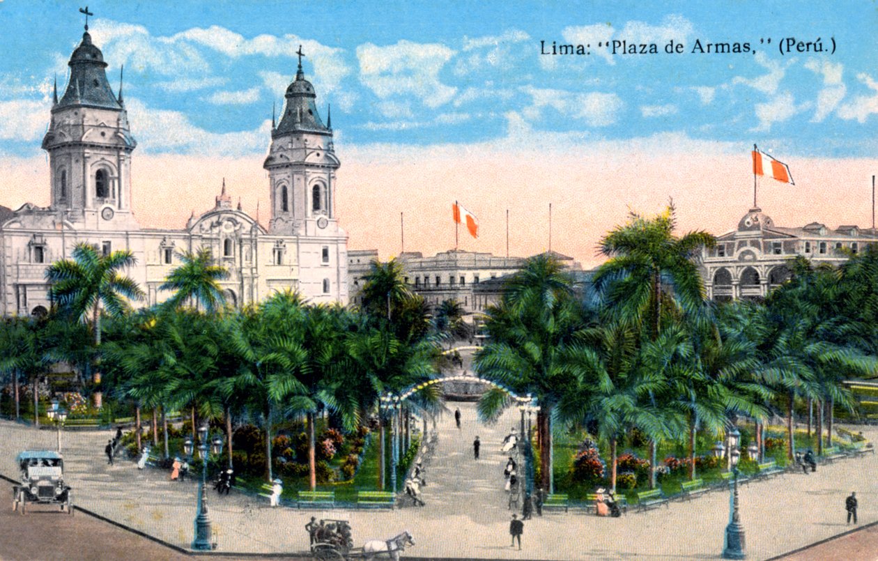 Plaza de Armas, Lima, Peru, počátek 20. století od Unbekannt