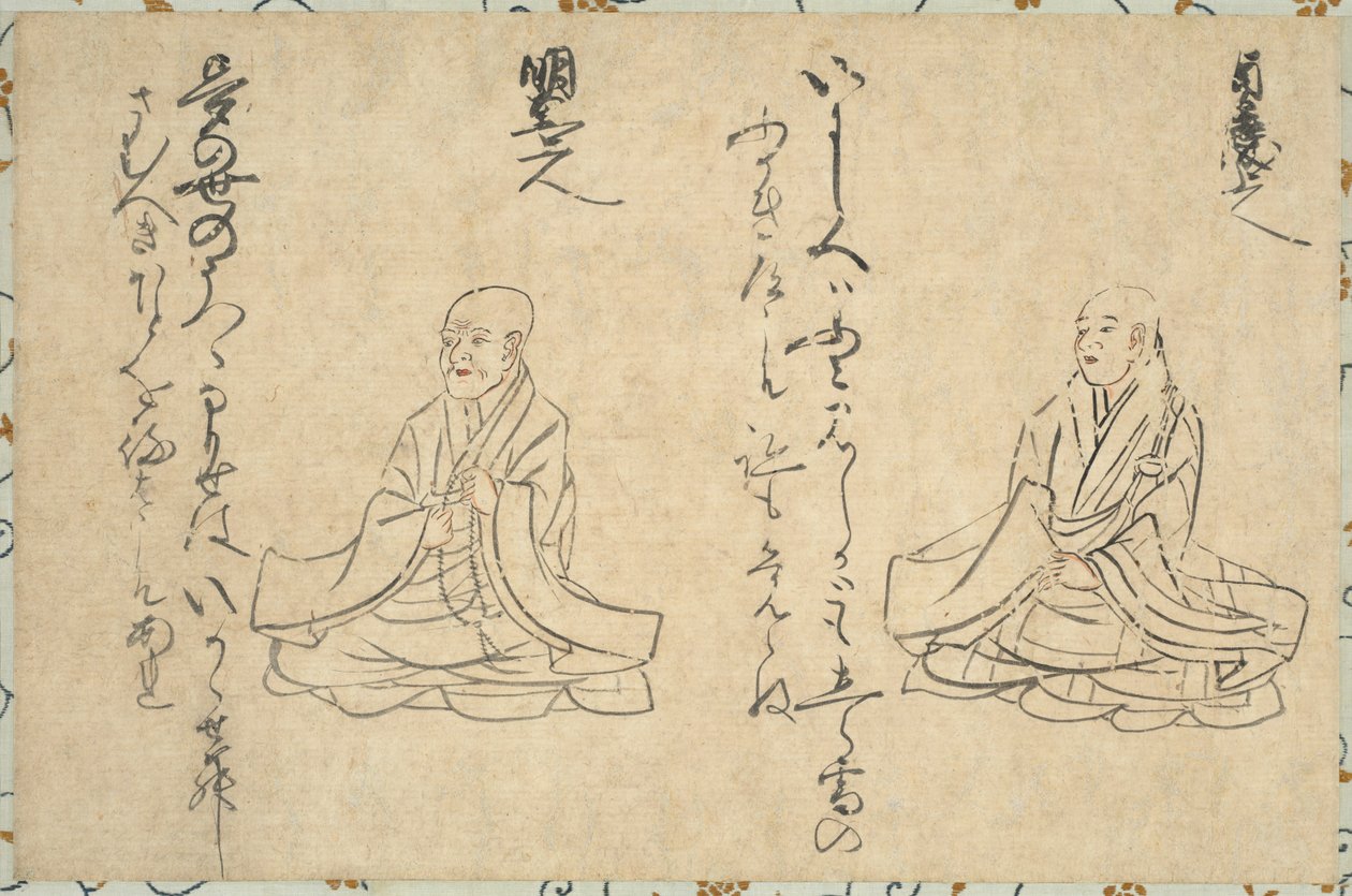 Poetičtí nesmrtelní buddhistického duchovenstva Shakkyo Kasen Emaki, 1300-1400. od Unbekannt
