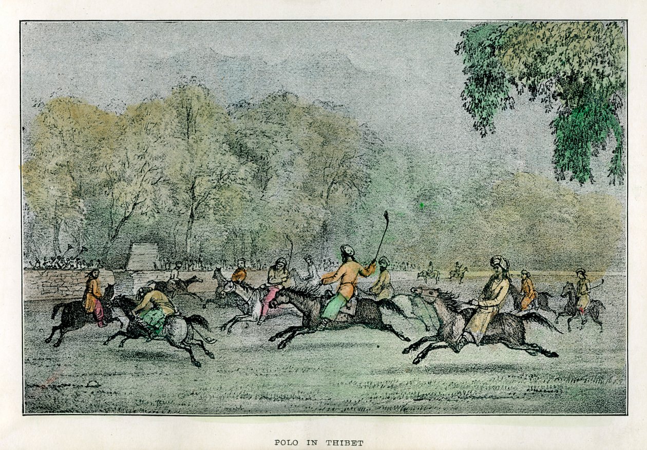 Polo v Tibetu, 19. století od Unbekannt
