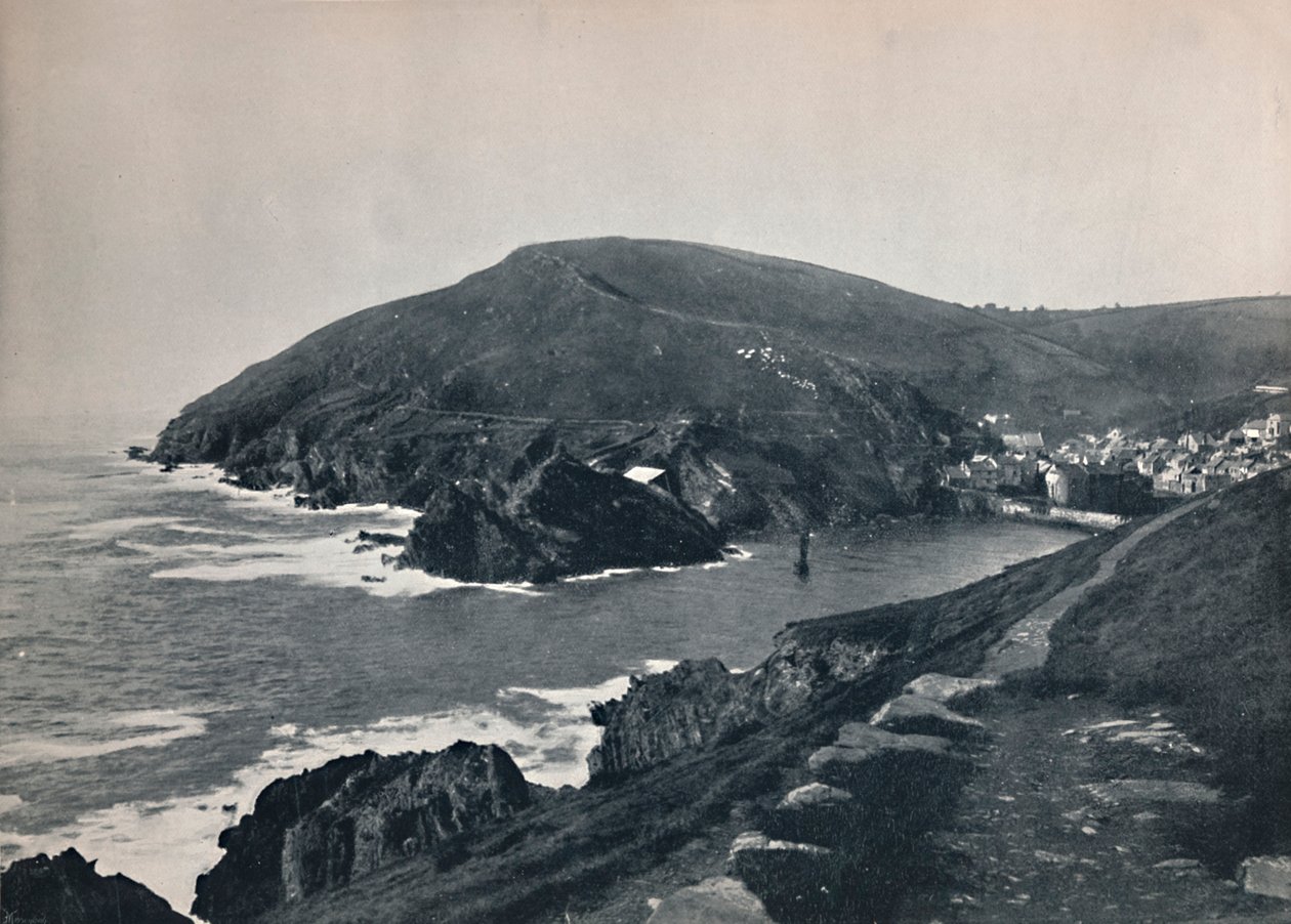 Polperro - Zátoka a vesnice, 1895 od Unbekannt