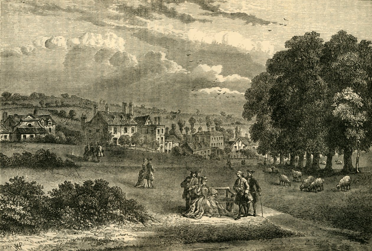 Pond Street, Hampstead, v roce 1750, c1876. od Unbekannt