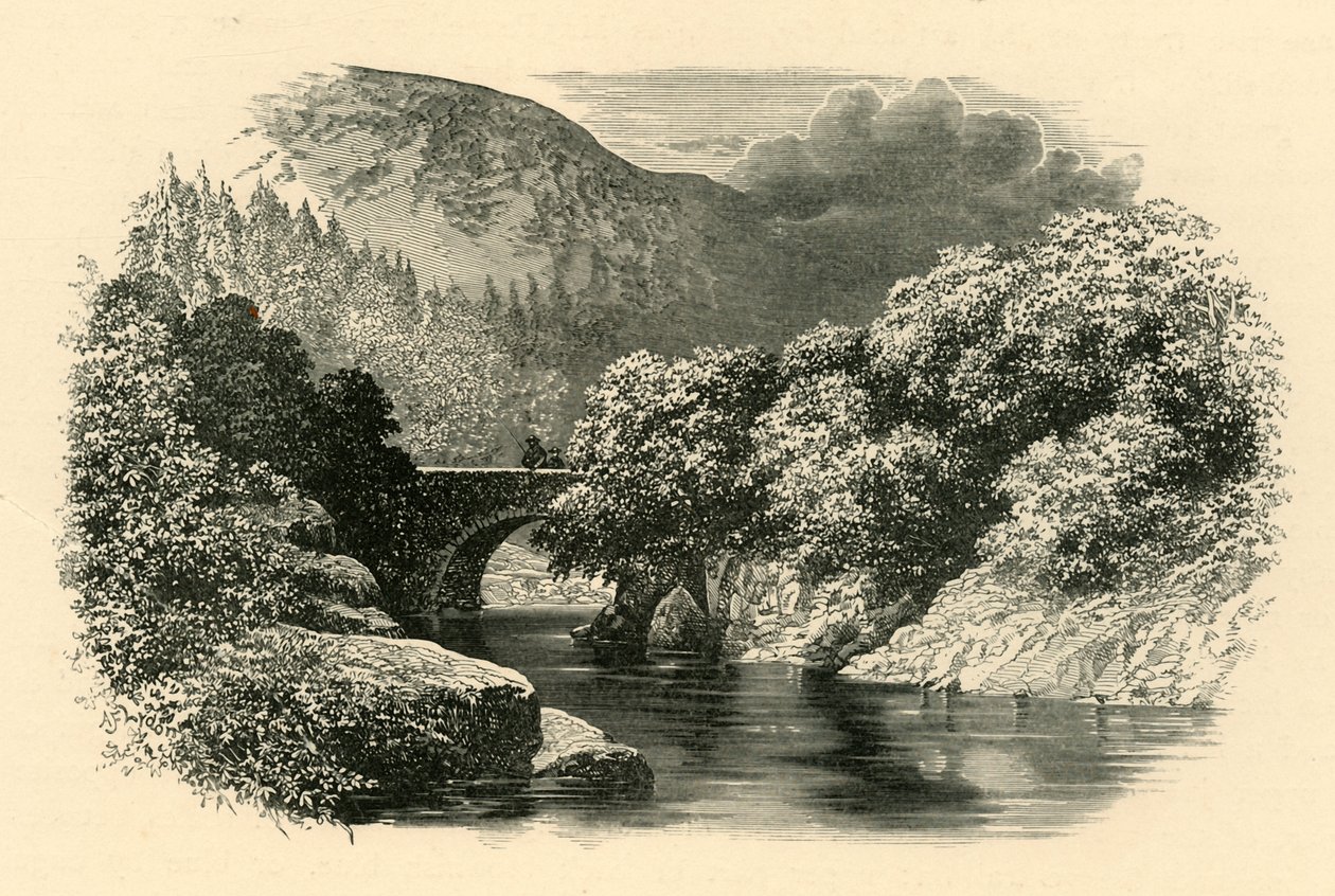 Pont Aberglaslyn, Severní Wales, c1890. od Unbekannt