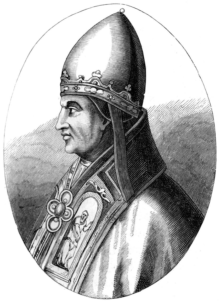 Papež Řehoř IX c1143-1241, 1849 od Unbekannt