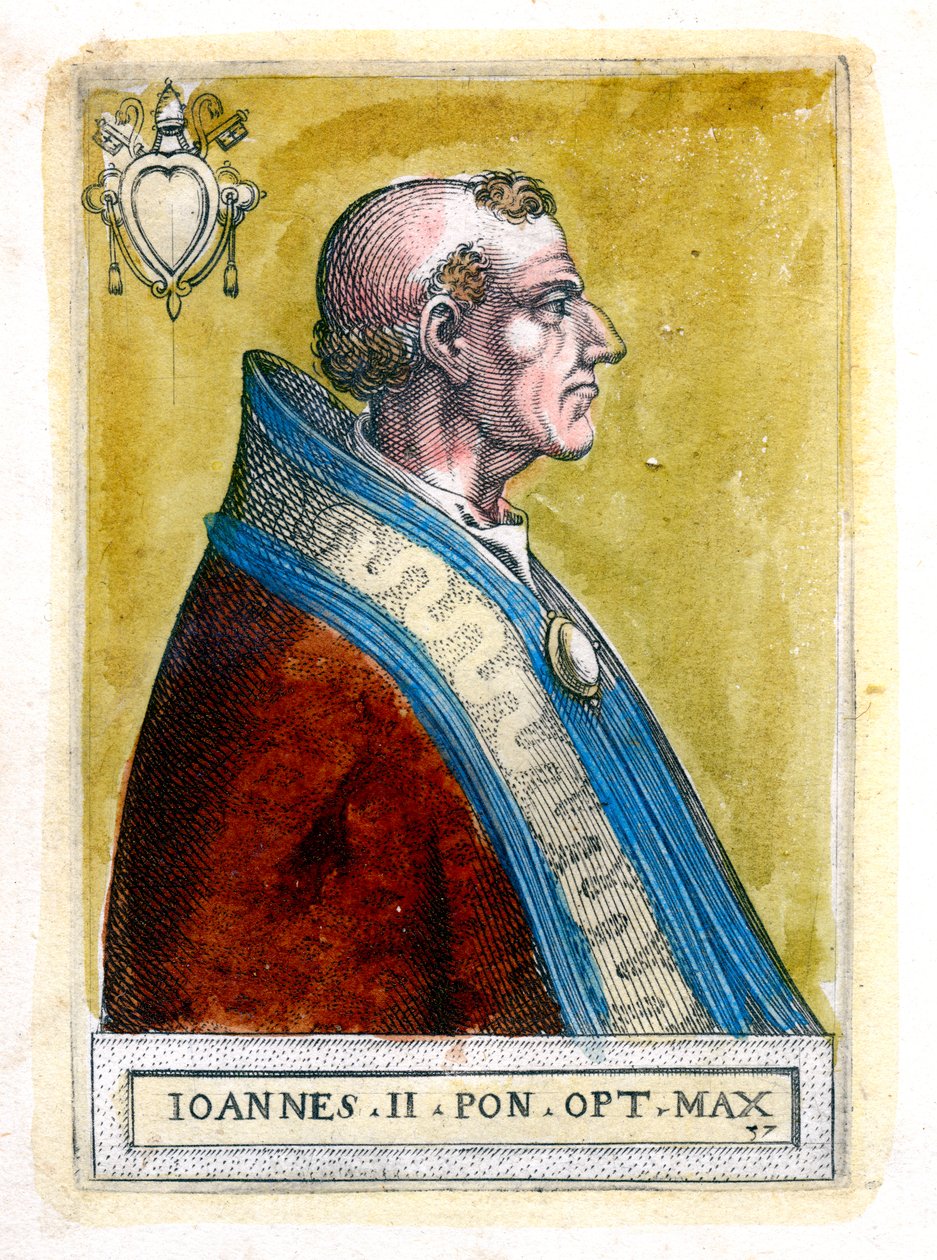 Papež Jan II d535, c19. století od Unbekannt