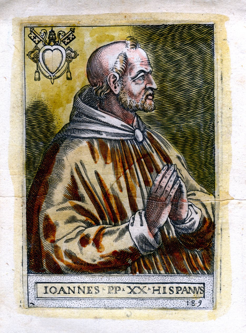 Papež Jan XXI 1215-1277, c19. století od Unbekannt