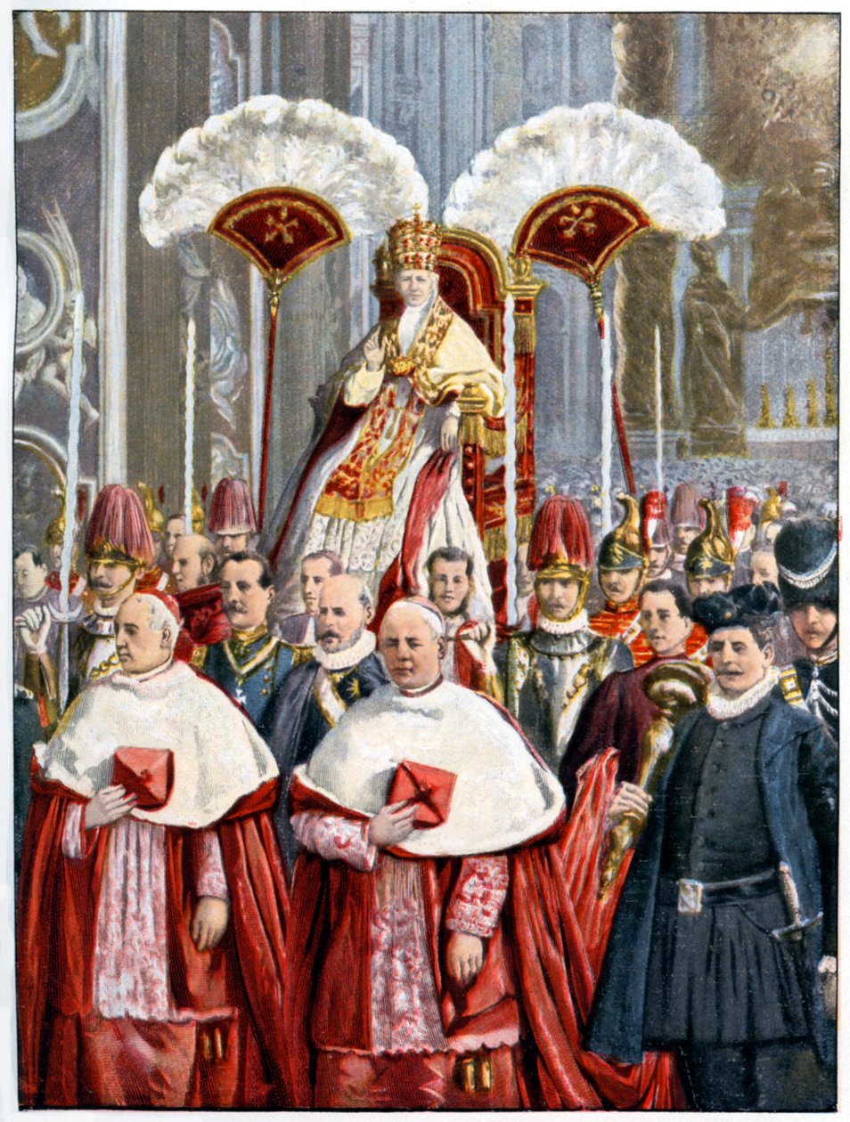 Papež Lev XIII v bazilice svatého Petra, Řím, 1900 od Unbekannt