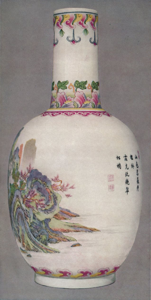 Porcelánová láhev ve stylu Ku Yueh Hsuan. Dlouhé období Čchen, 1736-1796, 1928 od Unbekannt