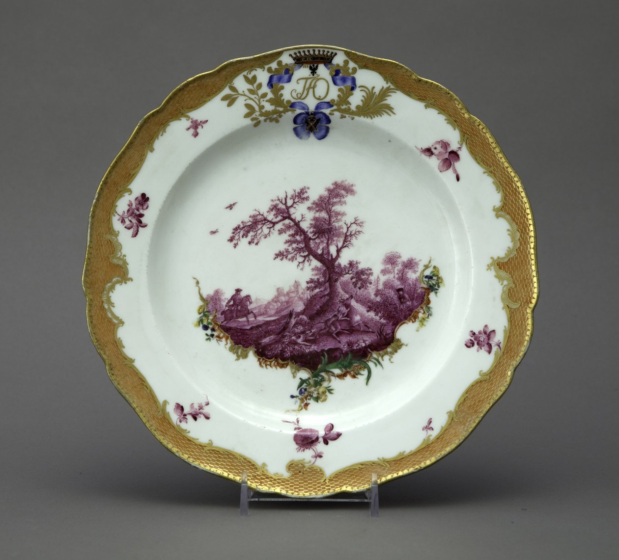 Porcelánový talíř ze servisu Orlov, cca 1770 od Unbekannt