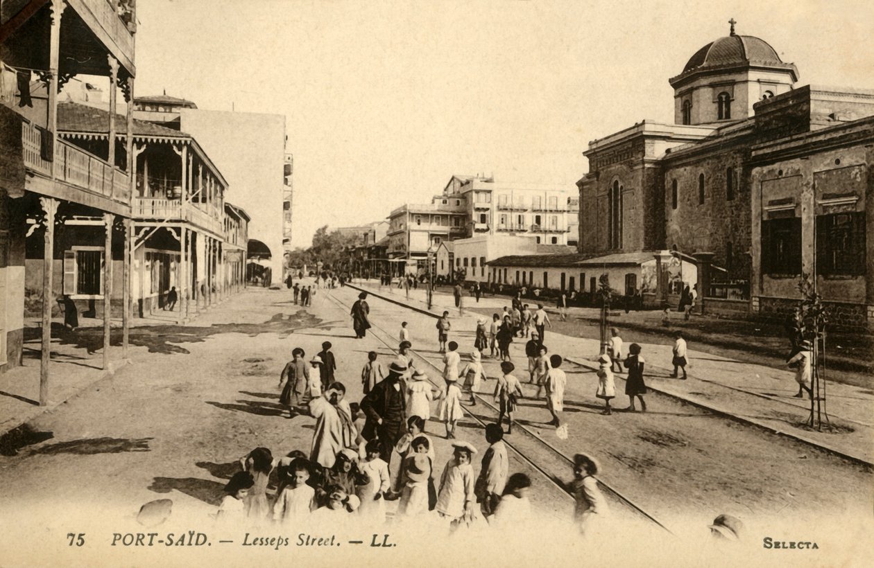 Port-Said. - Lesseps Street. - LL., c1918-c1939. od Unbekannt