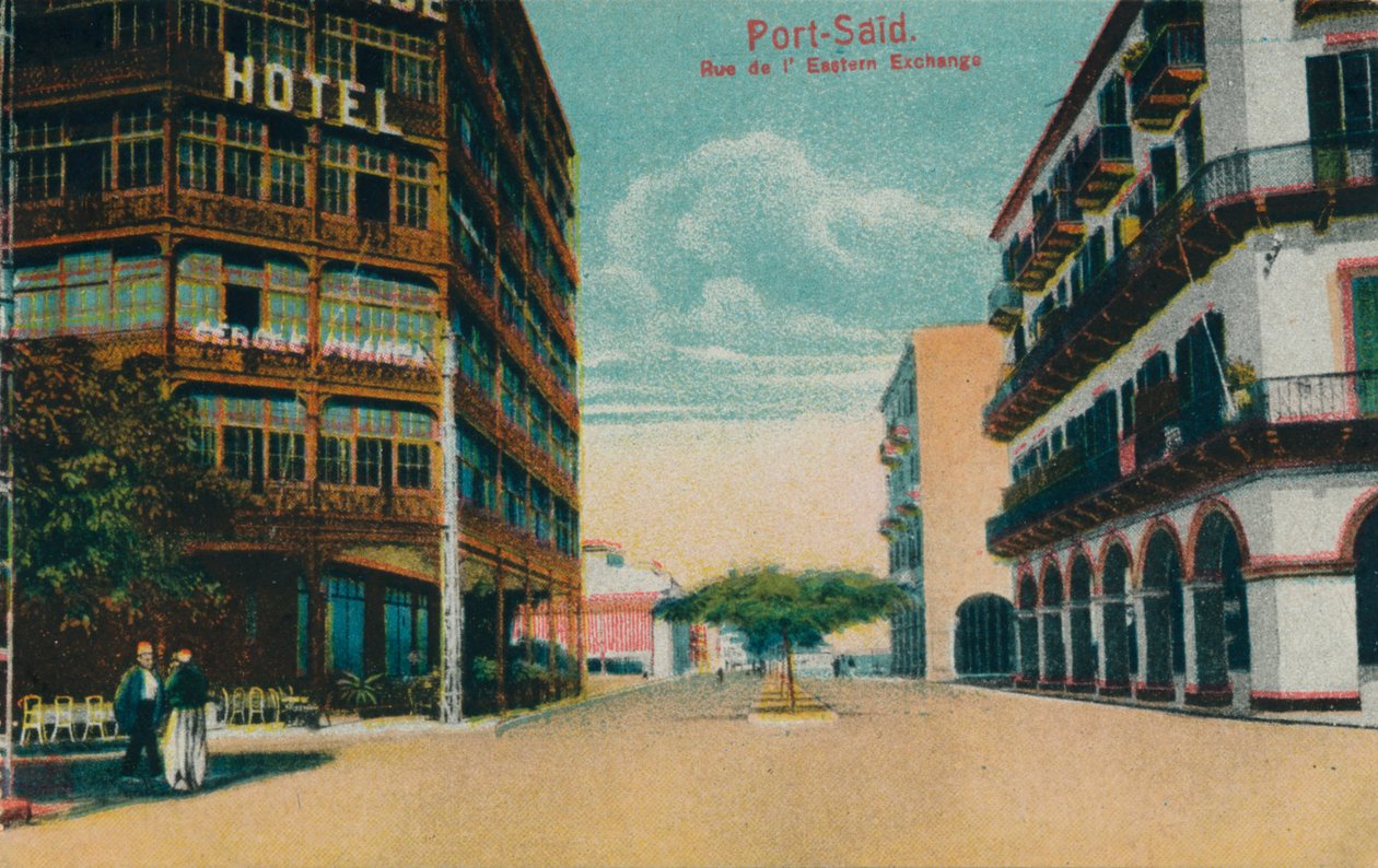 Port-Said. Rue de lEastern Exchange, c1900 od Unbekannt