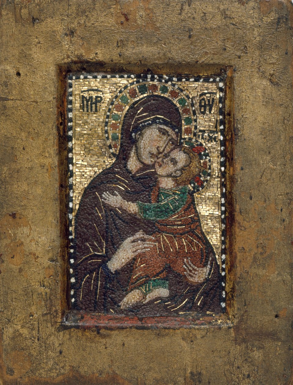 Přenosná ikona s Pannou Eleousou, byzantská, počátek 13. století. od Unbekannt