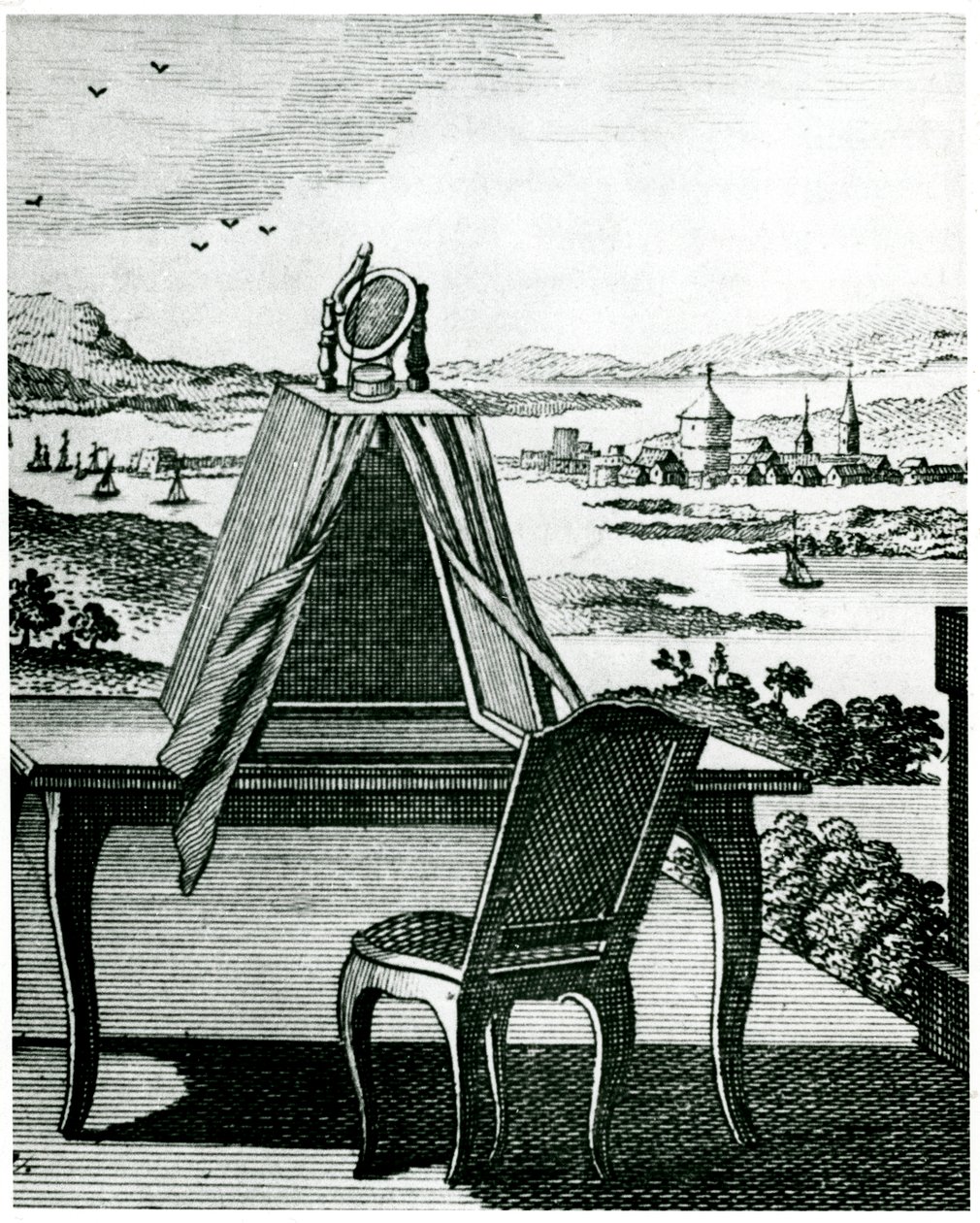 Přenosný stan typu camera obscura, 1764 od Unbekannt