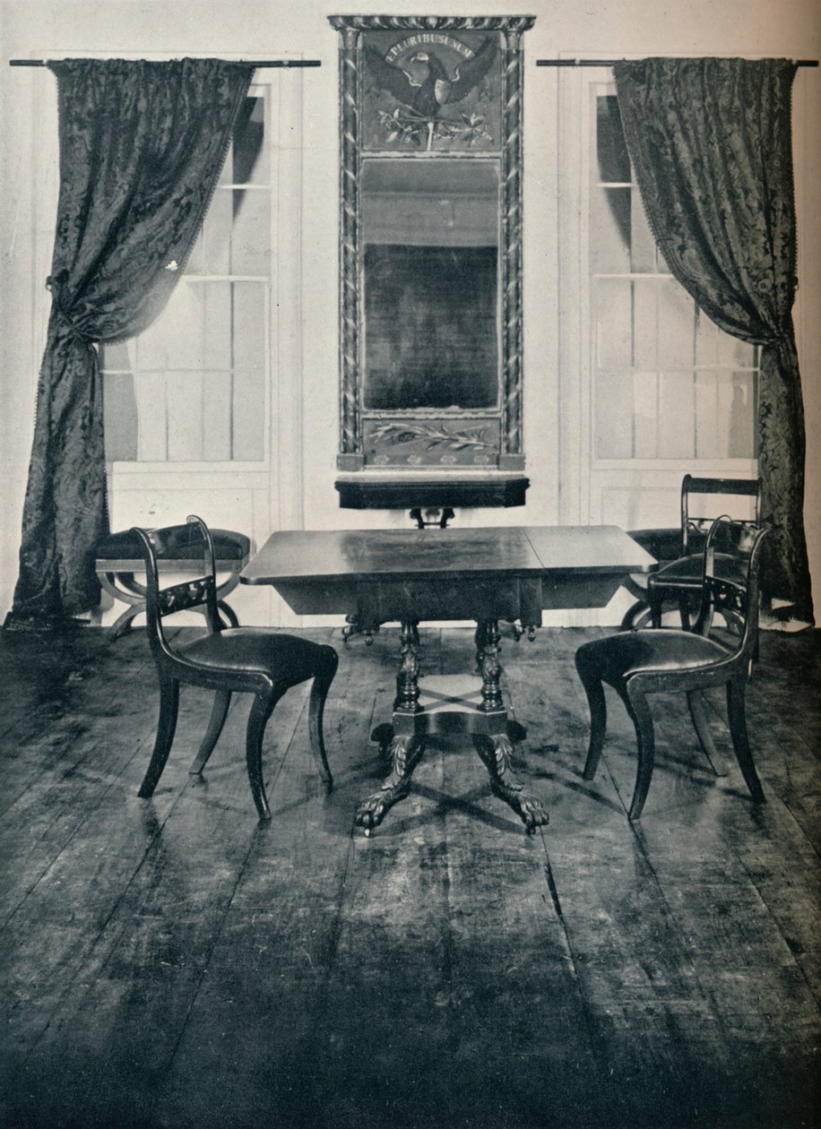 Část přijímacího pokoje v Irvingtonu, New York, postavený kolem roku 1820, 1930 od Unbekannt