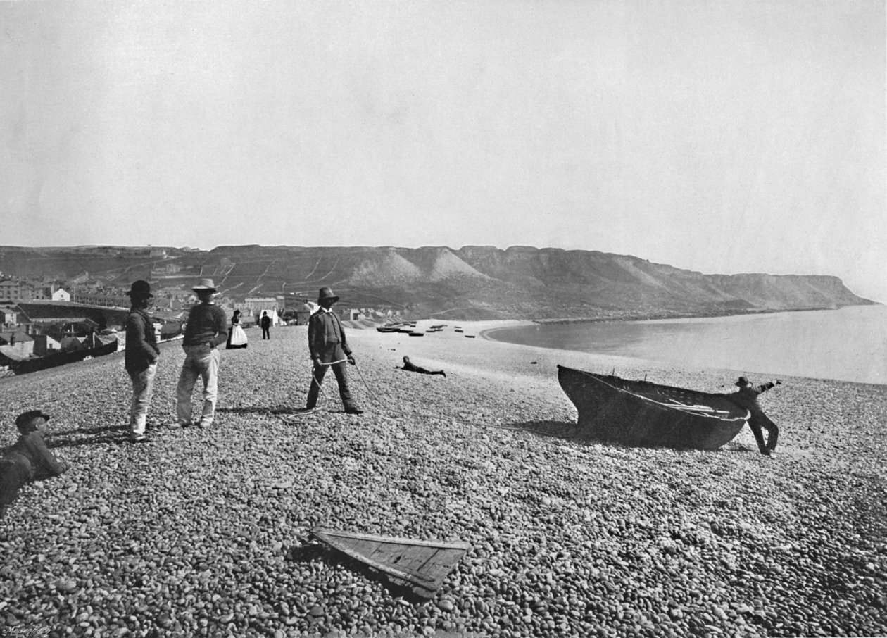 Portland – The Chesil Beach, 1895 od Unbekannt