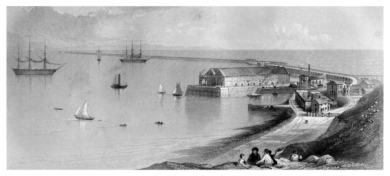Portland Harbor and Breakwater, 1866 od Unbekannt