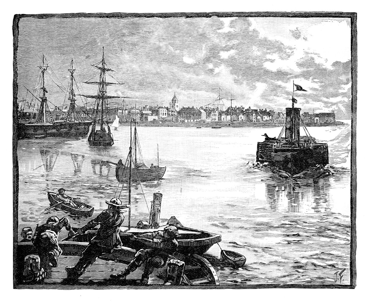 Portsmouth Harbour, Hampshire, c1888 od Unbekannt