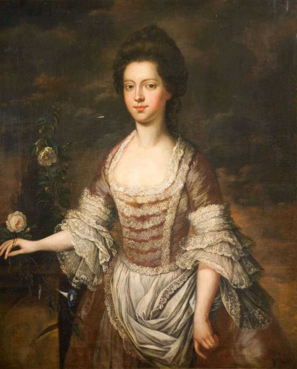 Portrét ženy, možná Anne Clobery, 1740-1760. od Unbekannt