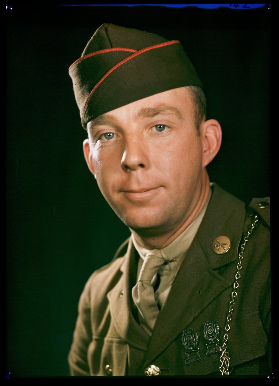 Portrét seržanta Everitta z armády Spojených států, cca 1944 od Unbekannt