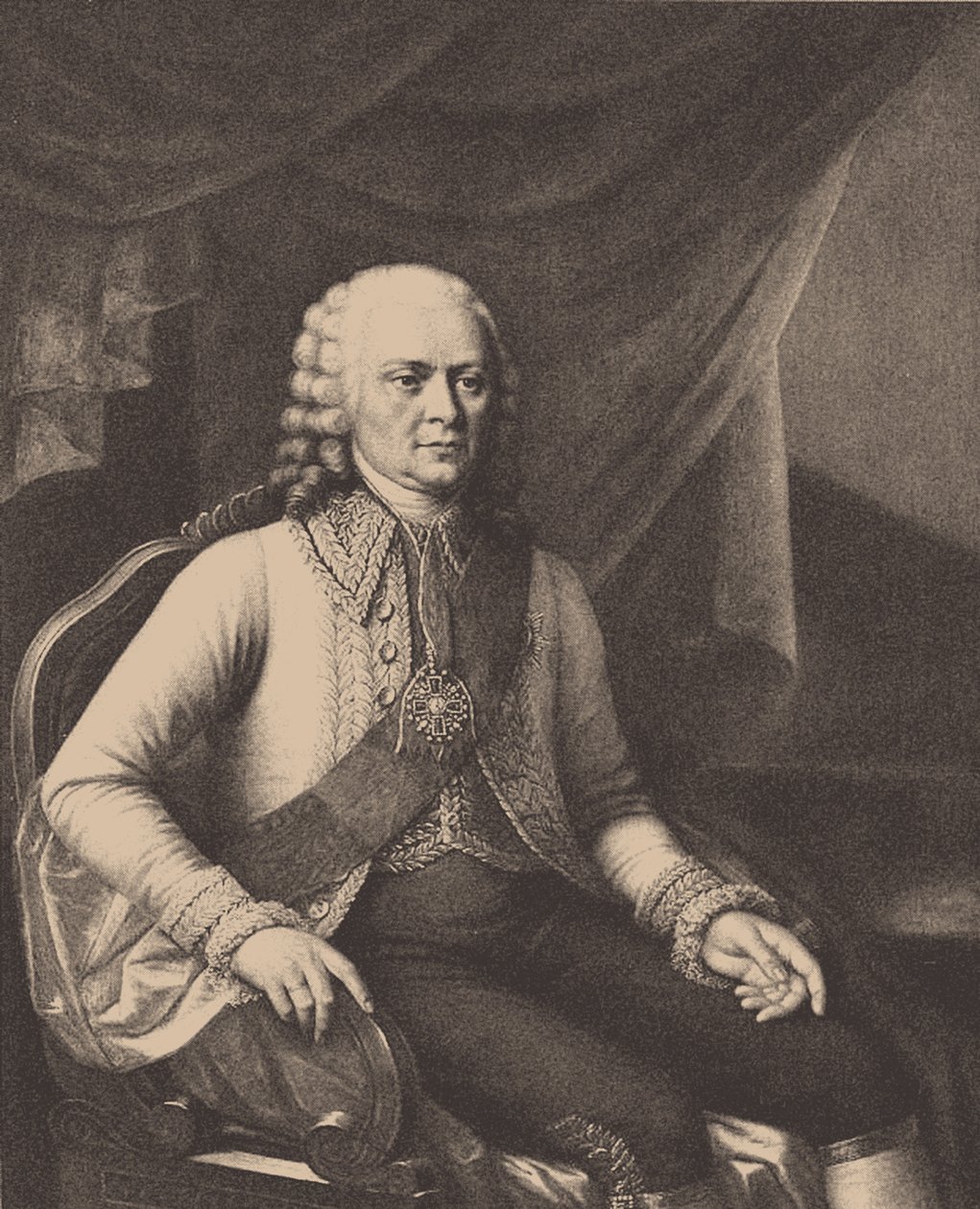 Portrét admirála Vasilije Alexejeviče Mjatleva 1694-1761 podle Józefa Oleszkiewicze od Unbekannt