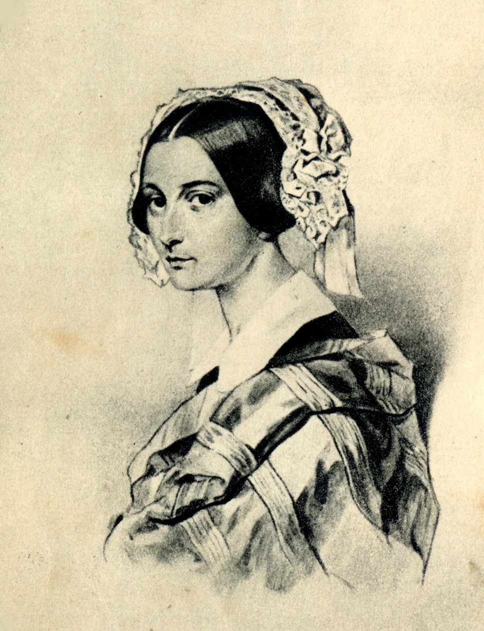 Portrét Alexandry Smirnové-Rossetové 1809-1882. Po kresbě P. Sokolova od Unbekannt