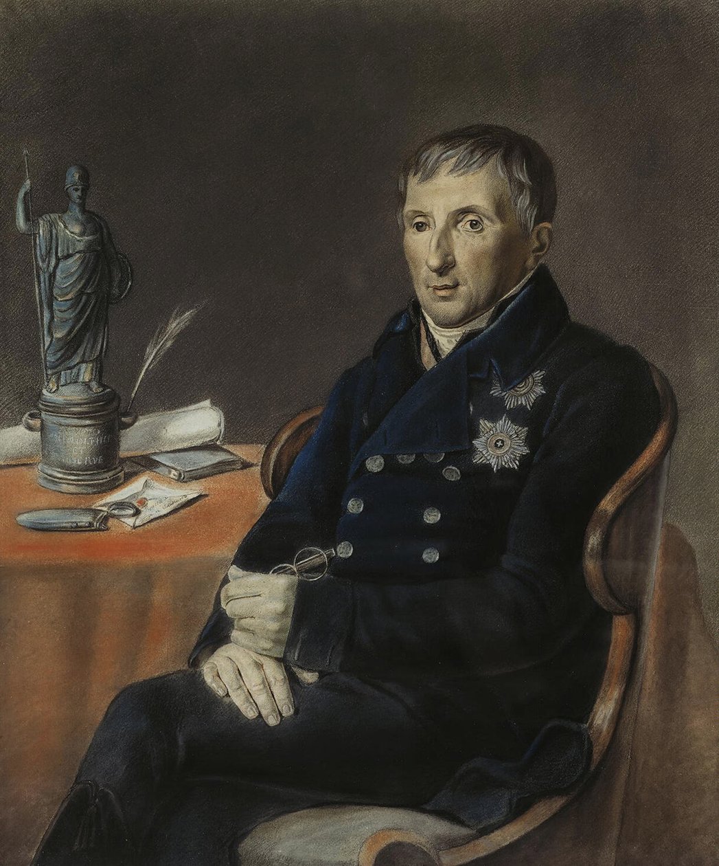 Portrét Alexeje Nikolajeviče Olenina 1763-1843, 1833 od Unbekannt