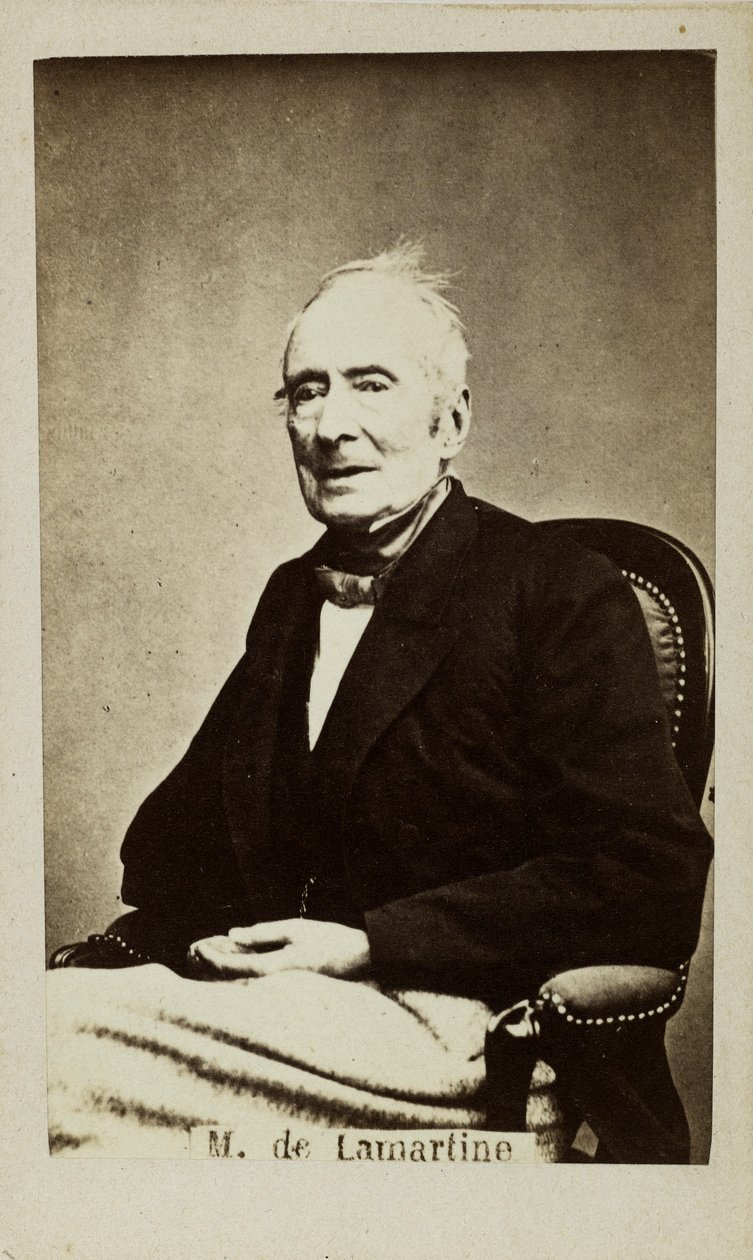 Portrét Alphonse de Lamartine 1790-1869, 60. léta 19. století. od Unbekannt