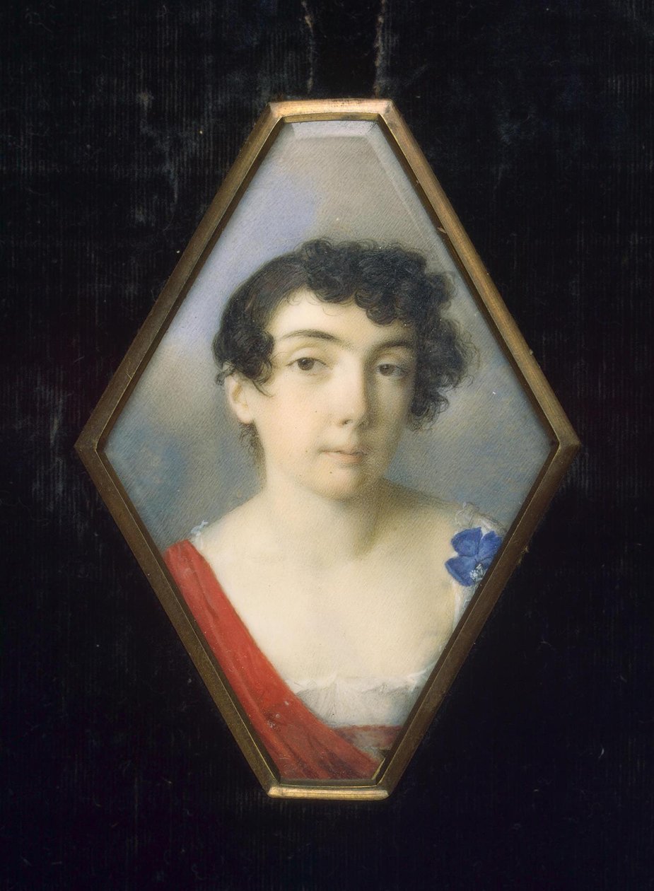 Portrét Anny Mikhailovny Khitrovo, rozené Golenishcheva-Kutuzova 1782-1846, cca 1802 od Unbekannt