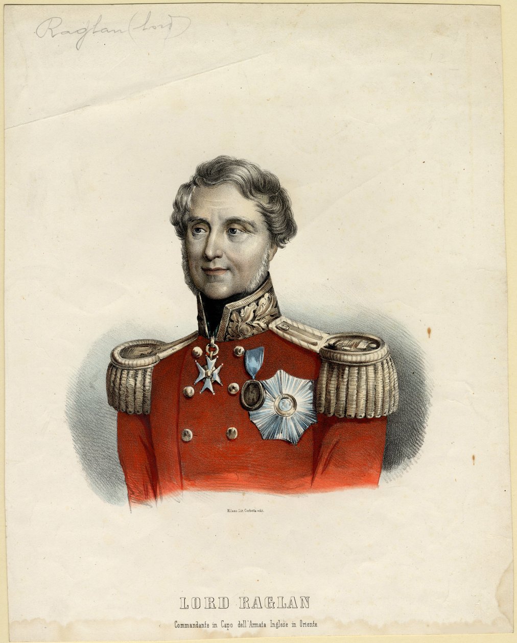 Portrét barona Raglana, 1854 od Unbekannt