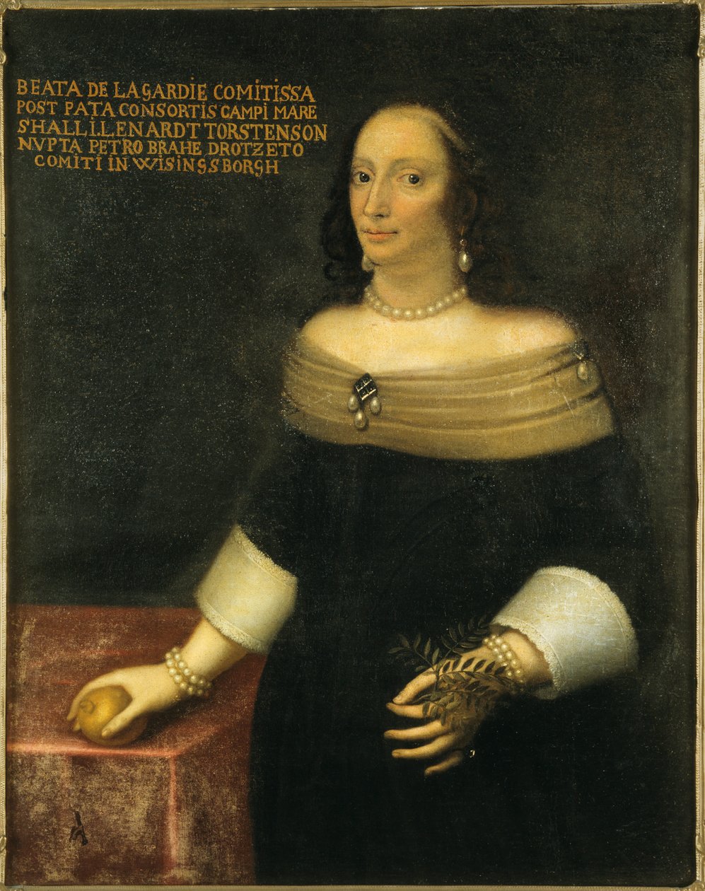 Portrét Beaty De la Gardie 1612-1680, c. 1653. od Unbekannt