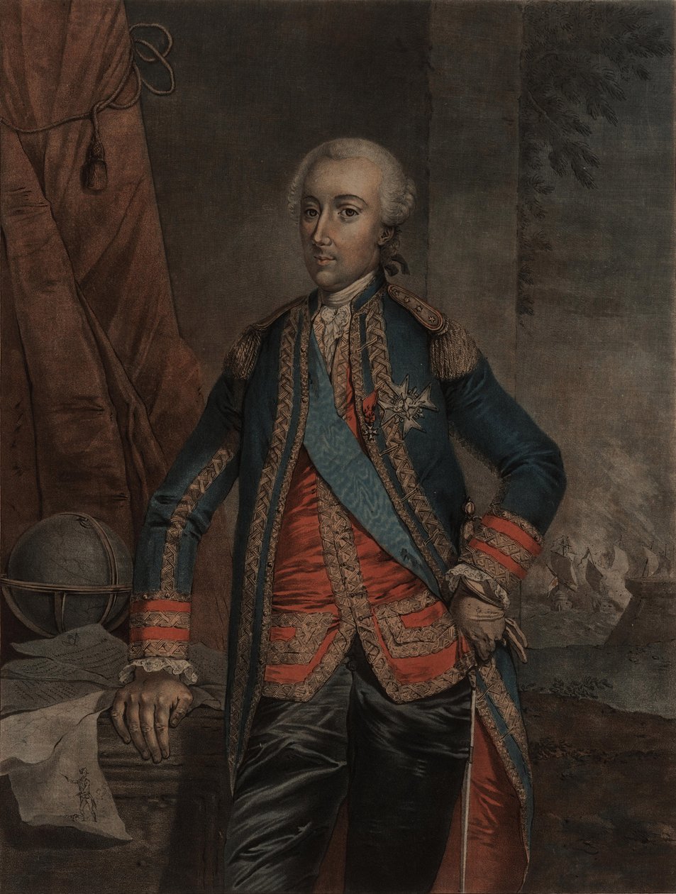 Portrét Charlese Hectora, hraběte dEstaing 1729-1794, 1778. od Unbekannt