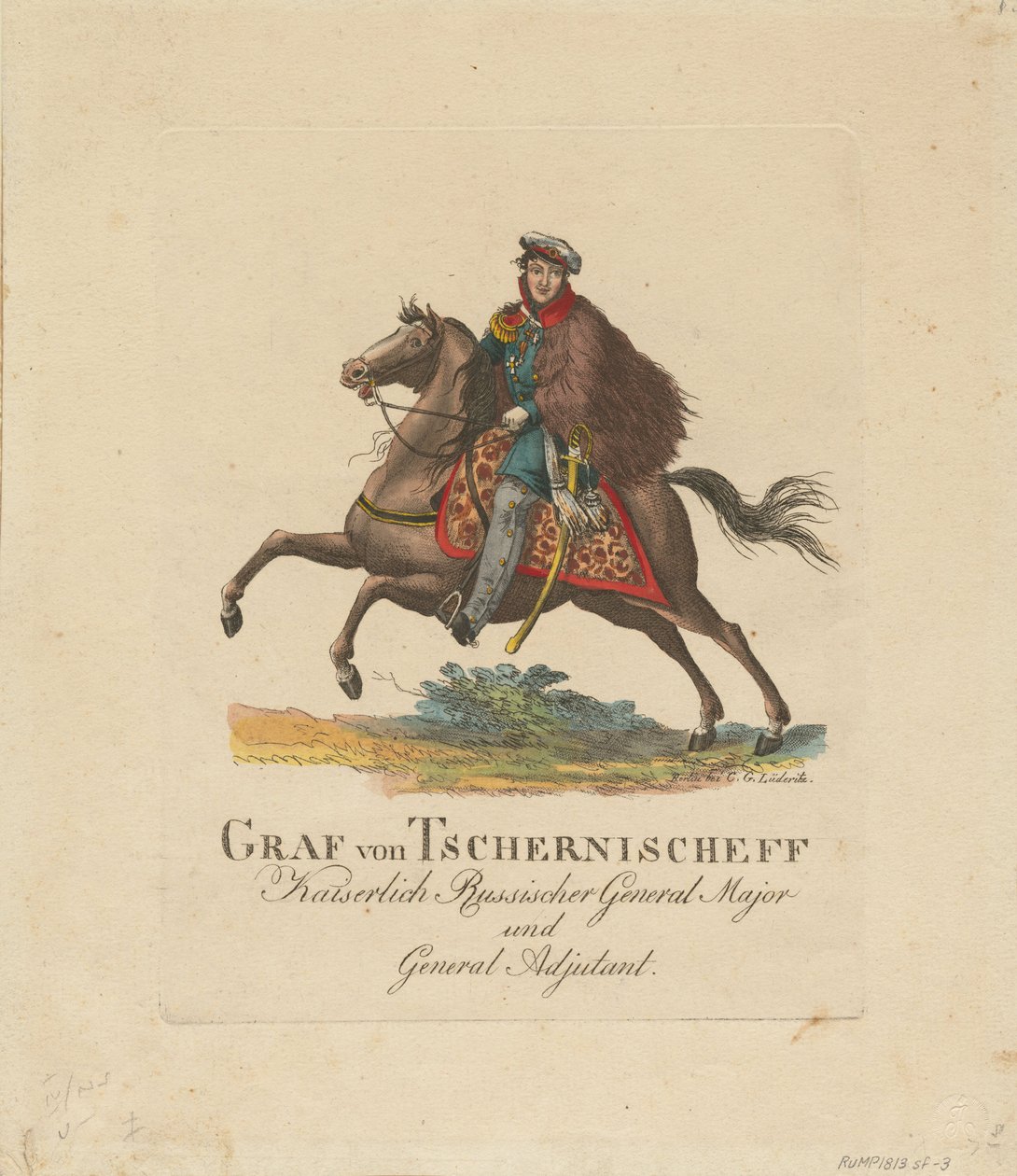 Portrét hraběte Alexandra Ivanoviče Černyšova 1786-1857, 1813 od Unbekannt