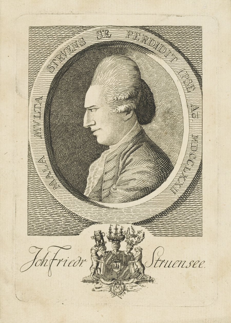 Portrét hraběte Johanna Friedricha Struensee 1737-1772, 1773. od Unbekannt