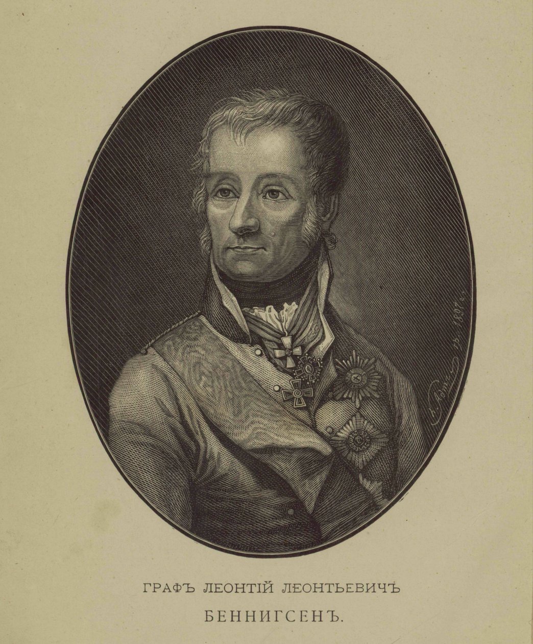 Portrét hraběte Levina Leontyho August Theophil von Bennigsen 1745-1826 od Unbekannt