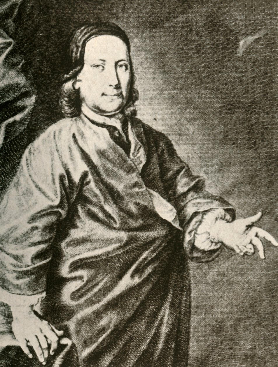 Portrét hraběte Zinzendorfa v kazatelském rouchu, c1740, 1937. od Unbekannt