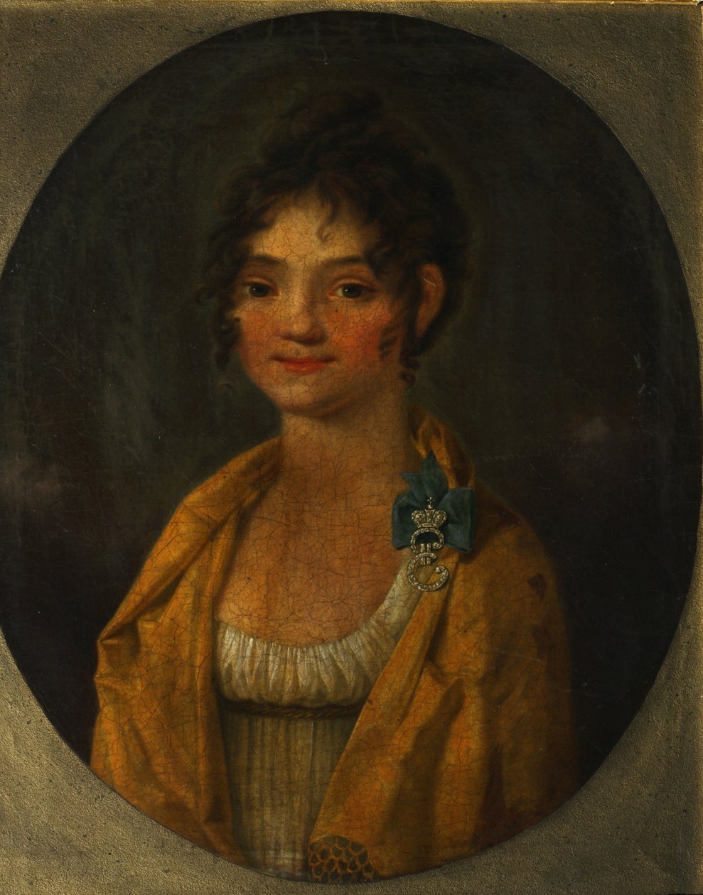 Portrét hraběnky Anny Alexejevny Orlové z Chesmy 1785-1848, c. 1805-1810 od Unbekannt
