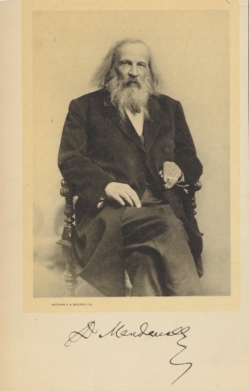 Portrét Dmitrije Mendělejeva, c. 1900. od Unbekannt
